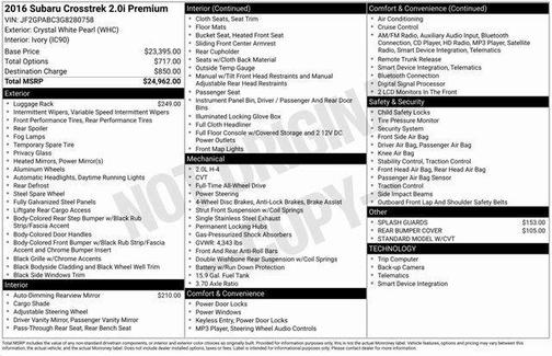 2016 Subaru Crosstrek 2.0i Premium