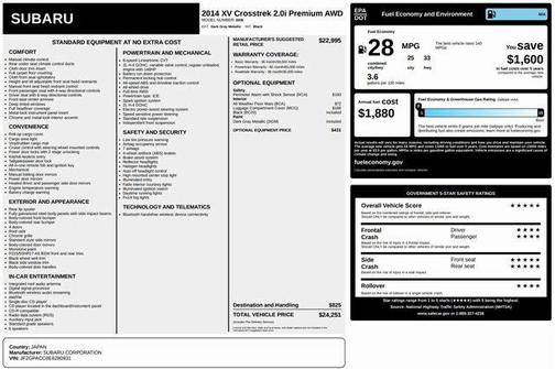 2014 Subaru XV Crosstrek 2.0i Premium