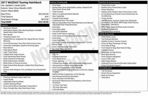 2017 Mazda Mazda3 Touring
