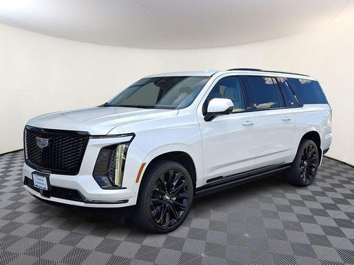 Crystal White Tricoat 2025 Cadillac Escalade ESV Sport Platinum