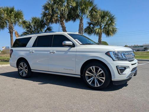 Star White Metallic Tri-Coat 2020 Ford Expedition Max Platinum
