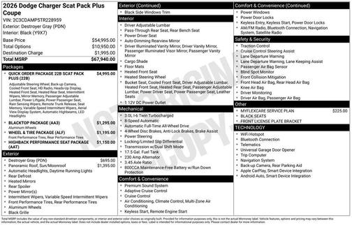 2026 Dodge Charger R/T Scat Pack