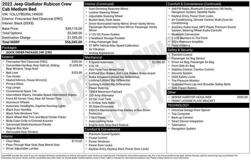2022 Jeep Gladiator Rubicon
