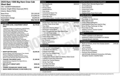 2025 RAM 1500 Big Horn/Lone Star