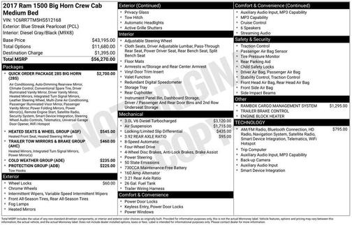 2017 RAM 1500 Big Horn
