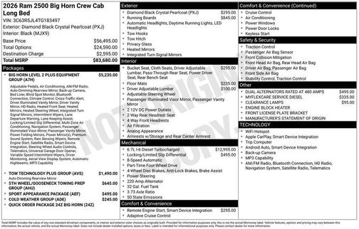 2026 RAM 2500 Big Horn