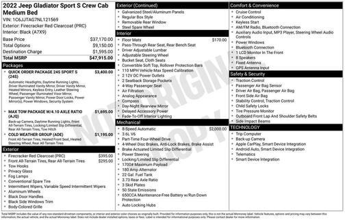 2022 Jeep Gladiator Sport S