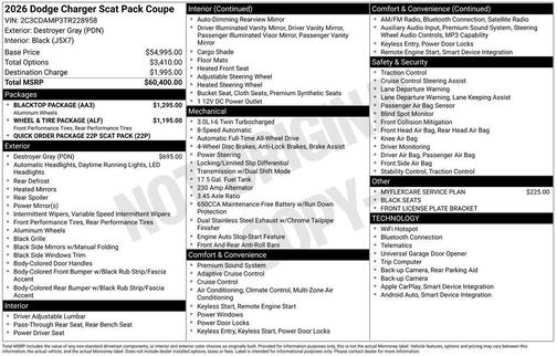 2026 Dodge Charger R/T Scat Pack