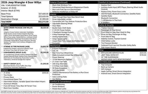 2026 Jeep Wrangler Willys