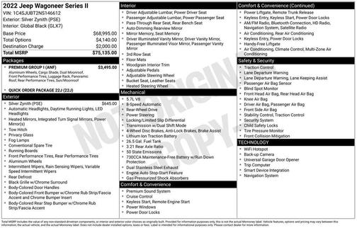2022 Jeep Wagoneer Series II 4x2