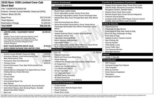 2020 RAM 1500 Limited