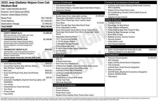 2025 Jeep Gladiator Mojave