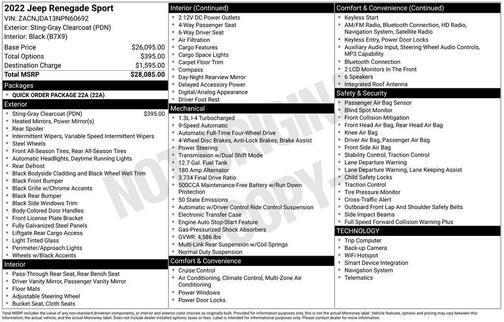 Sting-Gray Clearcoat 2022 Jeep Renegade Sport