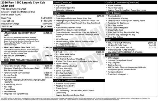 2026 RAM 1500 Laramie