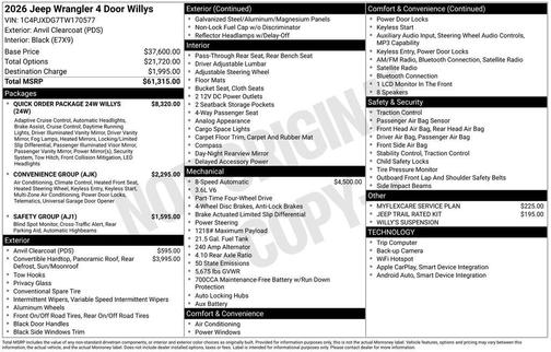 2026 Jeep Wrangler Willys