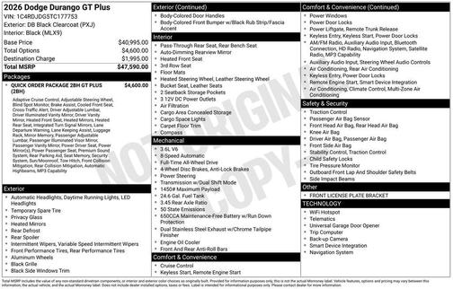 2026 Dodge Durango GT Plus