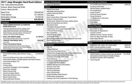 2017 Jeep Wrangler Rubicon