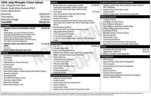 2026 Jeep Wrangler Sahara