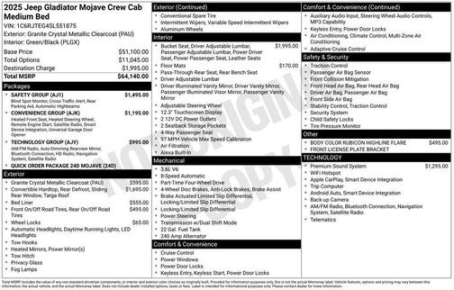 2025 Jeep Gladiator Mojave