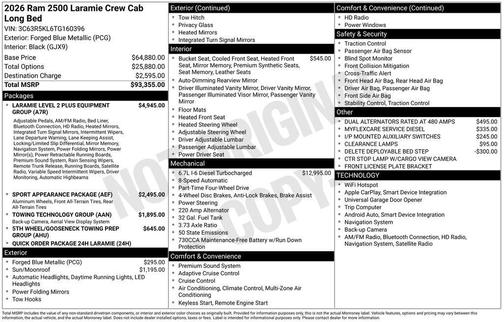2026 RAM 2500 Laramie