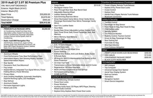 2019 Audi Q7 45 Premium Plus