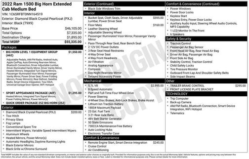 2022 RAM 1500 Big Horn/Lone Star