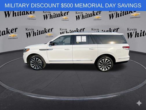 Pristine White Metallic Tri-Coat 2024 Lincoln Navigator Reserve