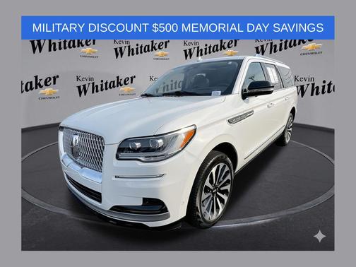 Pristine White Metallic Tri-Coat 2024 Lincoln Navigator Reserve