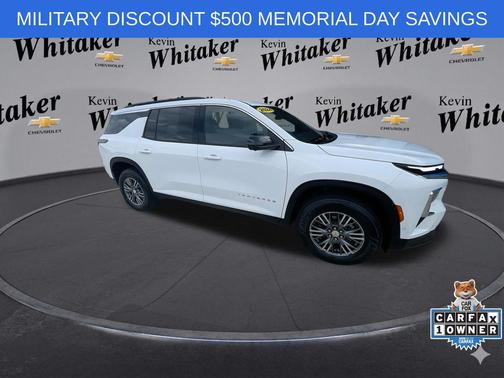 Summit White 2024 Chevrolet Traverse LT