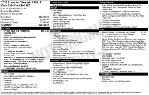 Black 2023 Chevrolet Silverado 1500 LT