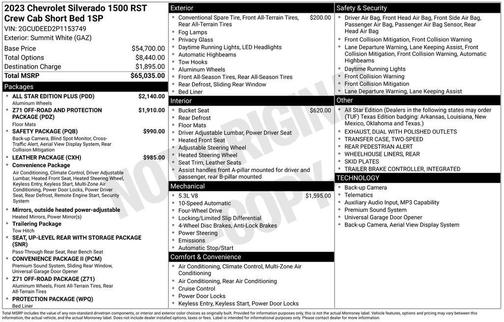 Summit White 2023 Chevrolet Silverado 1500 RST