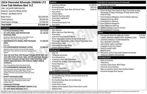 Summit White 2024 Chevrolet Silverado 2500 LTZ