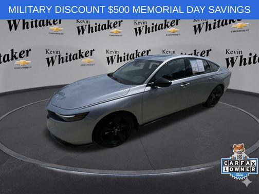 Solar Silver Metallic 2025 Honda Accord Hybrid Sport-L