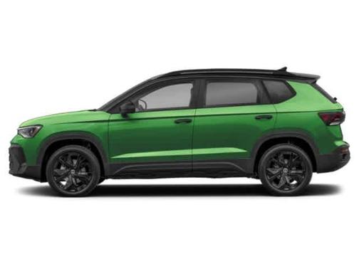 Bright Moss Green W/Deep Black Roof 2026 Volkswagen Taos 1.5T SE Black