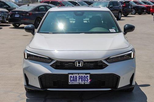 Platinum White Pearl 2026 Honda Civic Hybrid Sport Touring