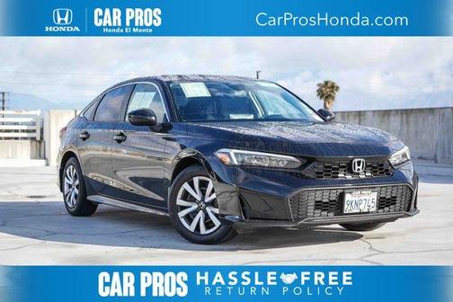 Crystal Black Pearl 2025 Honda Civic LX