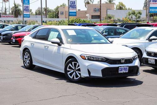 Platinum White Pearl 2025 Honda Civic LX