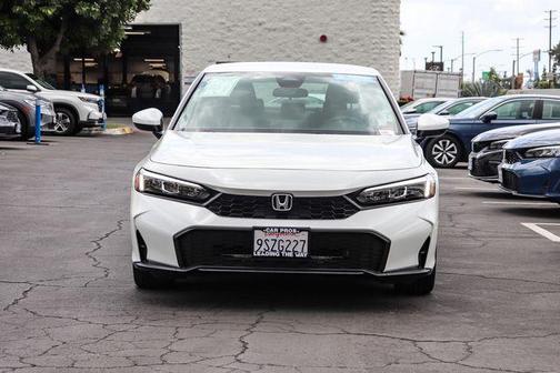 Platinum White Pearl 2025 Honda Civic LX