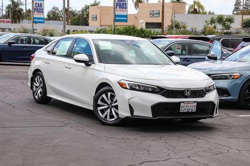 Platinum White Pearl 2025 Honda Civic LX