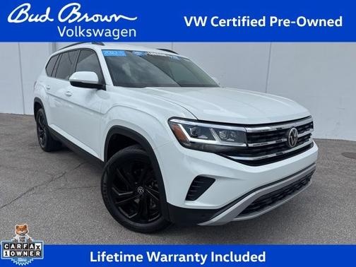 Pure White 2023 Volkswagen Atlas 3.6 SE w/ Technology