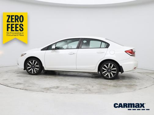 White 2015 Honda Civic EX-L