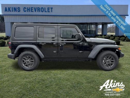 Black Clearcoat 2024 Jeep Wrangler Sport S