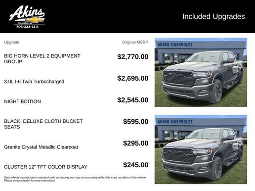 Granite Crystal Metallic Clearcoat 2025 RAM 1500 Big Horn/Lone Star