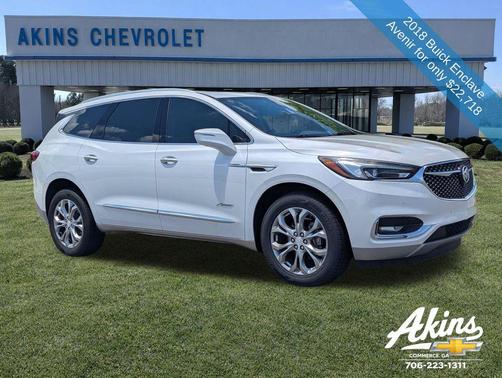 White Frost Tricoat 2018 Buick Enclave Avenir