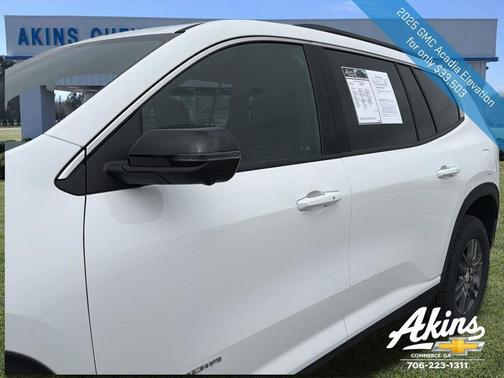 Summit White 2025 GMC Acadia FWD Elevation