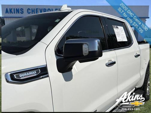 Summit White 2020 GMC Sierra 1500 SLT