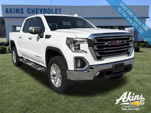 Summit White 2020 GMC Sierra 1500 SLT