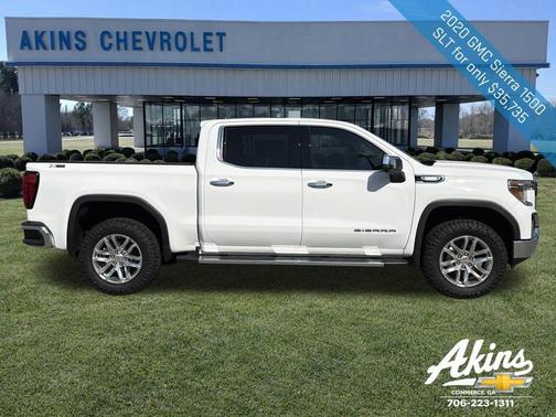 Summit White 2020 GMC Sierra 1500 SLT