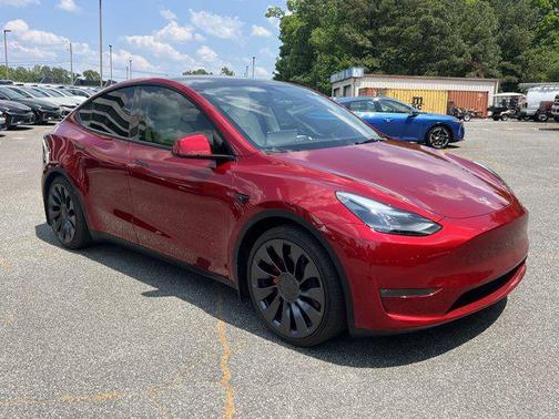 Ultra Red 2025 Tesla Model Y Performance Dual Motor All-Wheel Drive