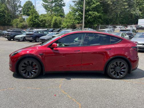 Ultra Red 2025 Tesla Model Y Performance Dual Motor All-Wheel Drive